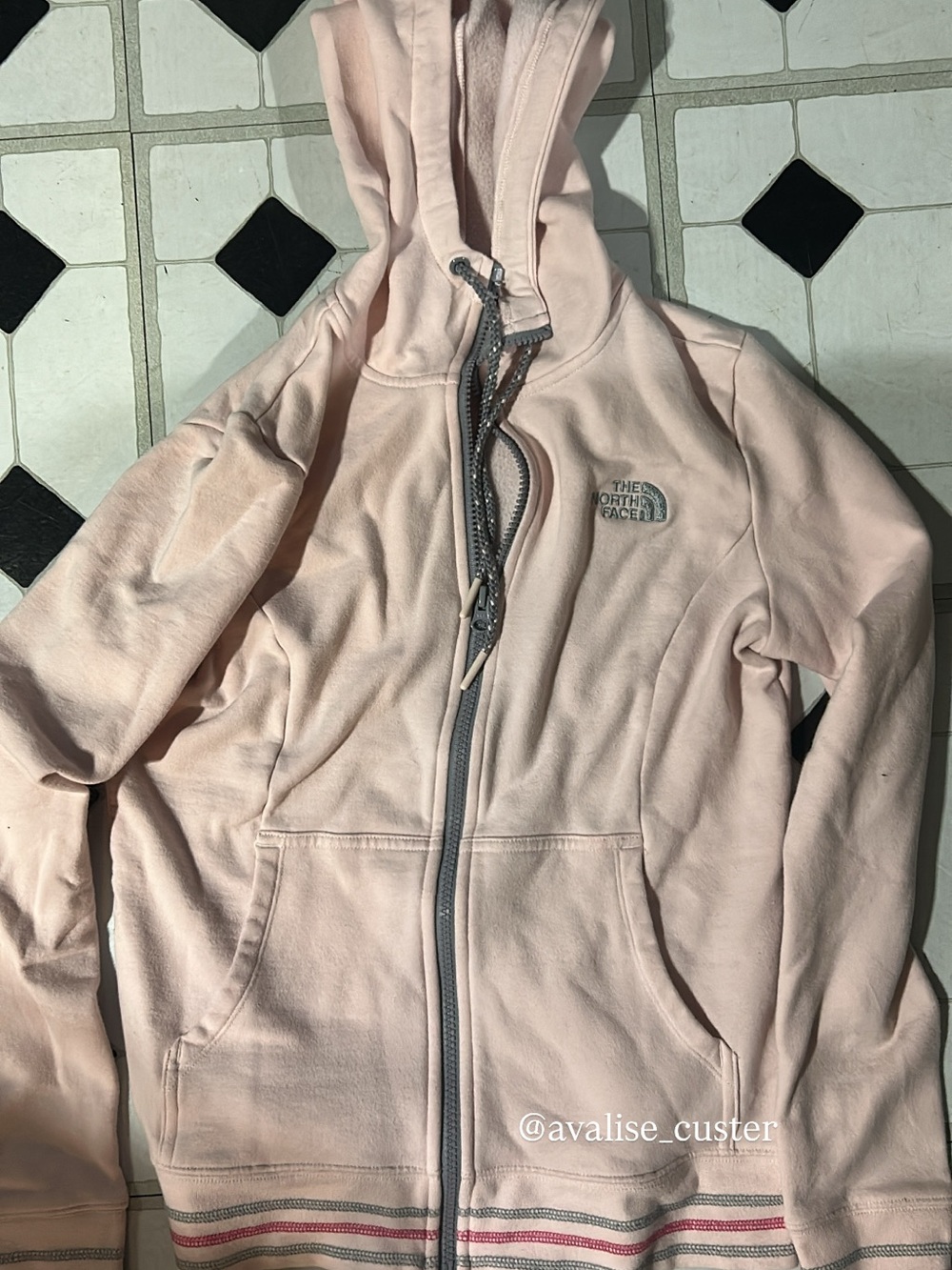 The North Face Pale Pink Zip Hoodie Jacket